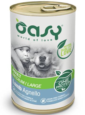Foto Oasy - One Protein Adult Medium/Large all'Agnello da 400g