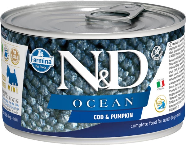 Foto Farmina N&D Ocean - Merluzzo e Zucca da 140 g