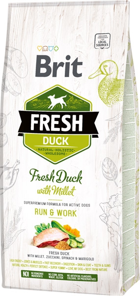 Foto Brit Fresh - Adult Active con Anatra e Miglio da 12 Kg