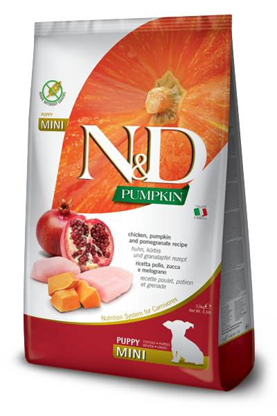 Foto Farmina N&D - Grain Free Pumpkin Puppy Mini al Pollo, Zucca e Melograno da 7 Kg
