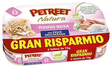 Foto Petreet - Tonno Rosa con Pesce dell'Oceano da 6x70g