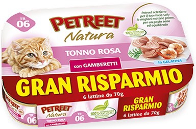 Foto Petreet - Tonno Rosa con Gamberetti da 6x70g