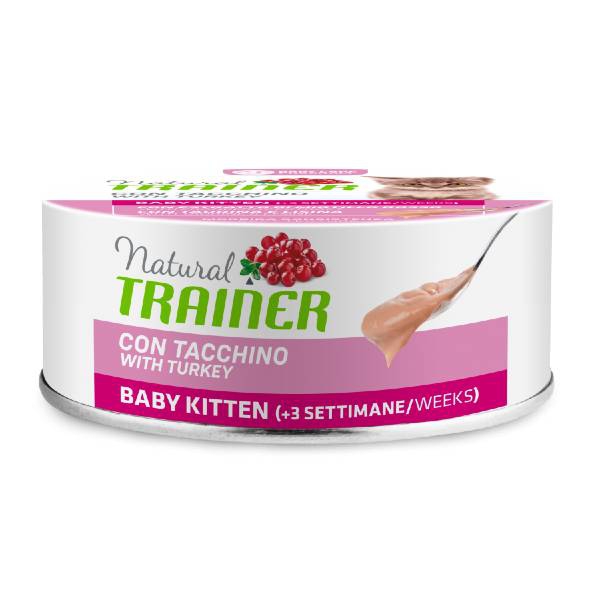 Foto Natural Trainer - Kitten con Tacchino Lattina da 80g