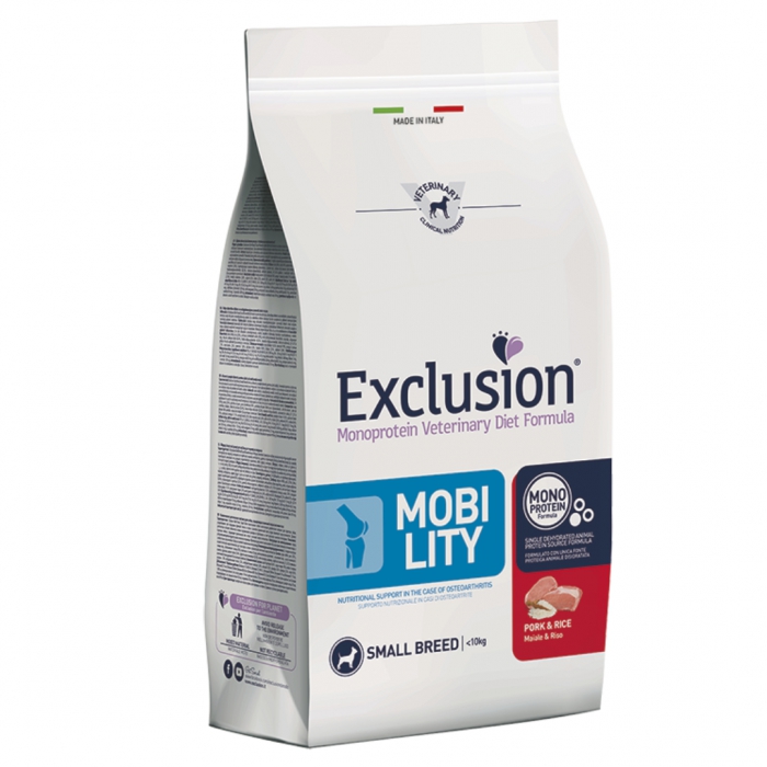 Foto Exclusion - Diet Mobility Small con Maiale e Riso da 2 kg